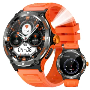 And LED Flashlight Heart Rate Sleep Smart Watch